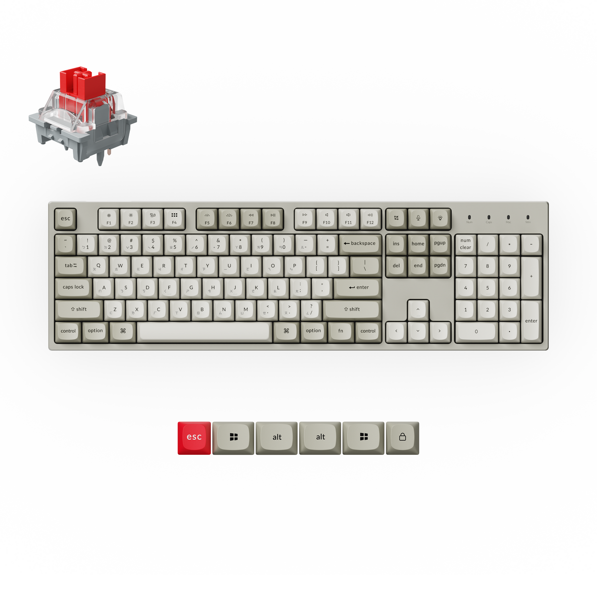 Keychron C2 Pro 8K QMK 有線機械鍵盤(注音版本)
