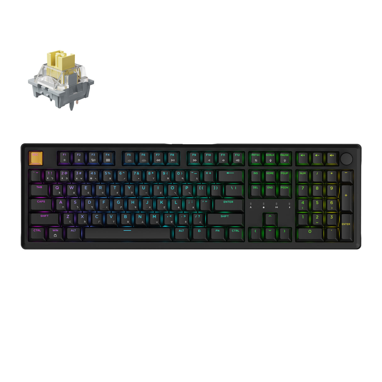 Keychron J5 QMK 無線機械鍵盤 含旋鈕 (注音版本)