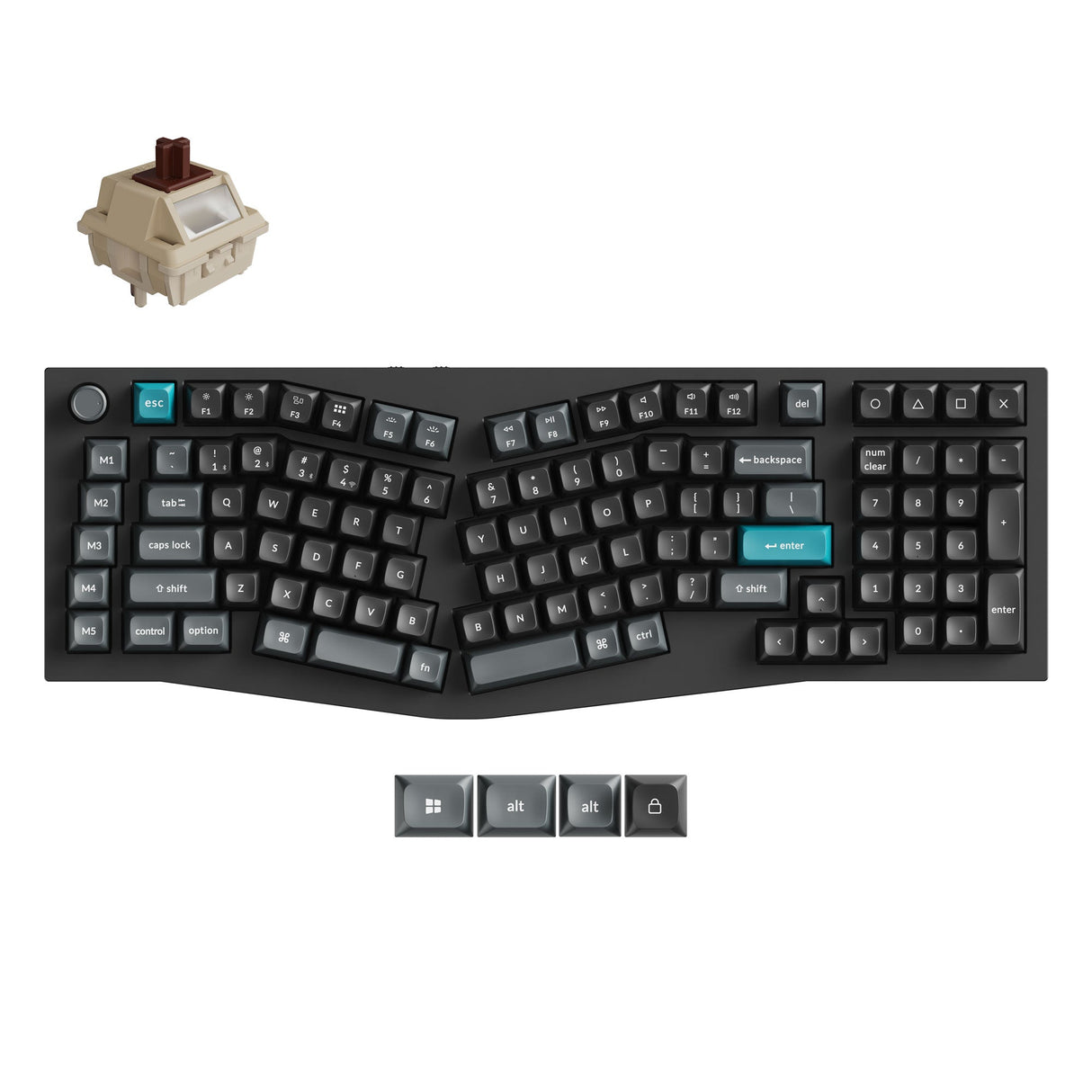 Keychron Q13 Ultra 8K Wireless Hot-swappable RGB Backlight Brown Switch-Black