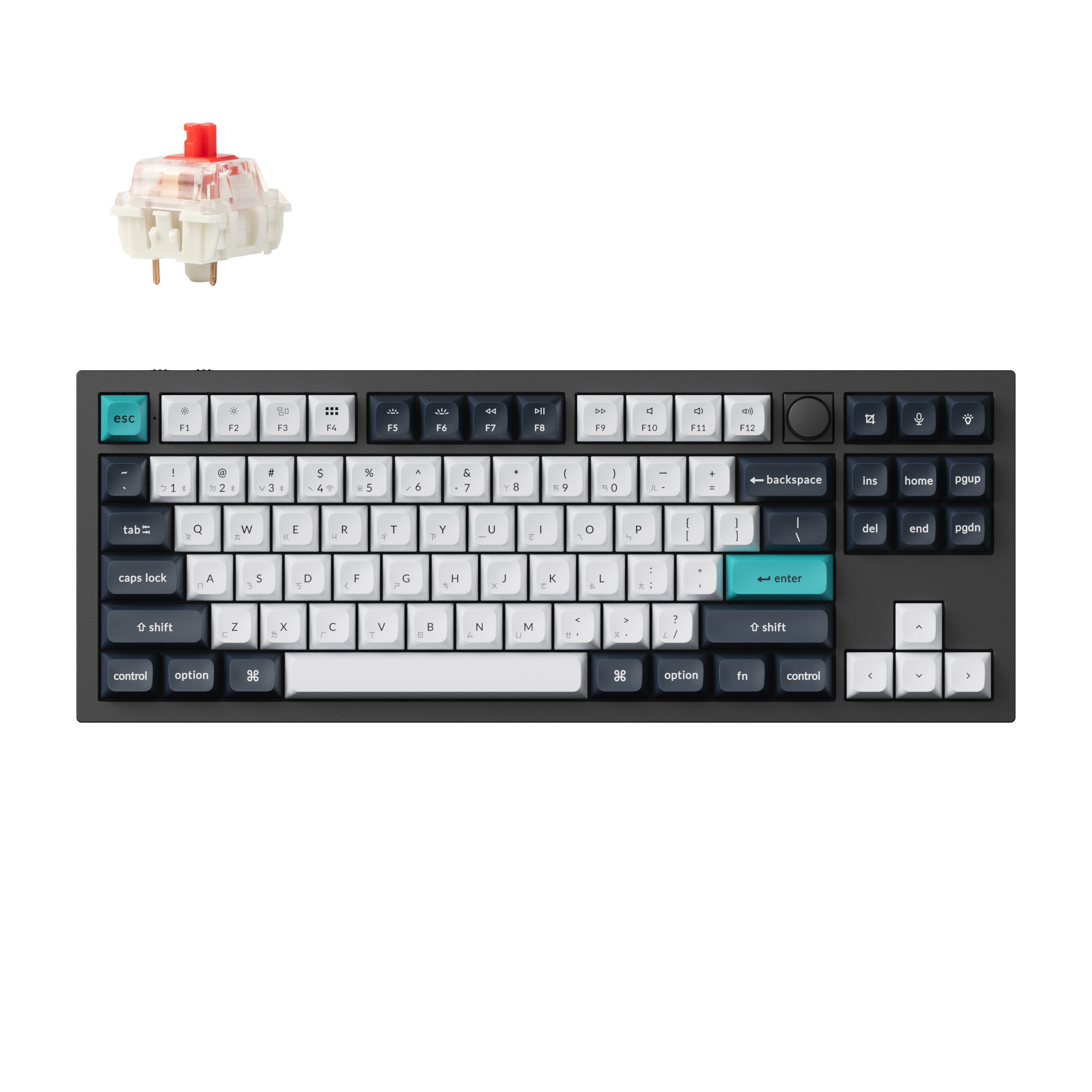 Keychron Q3 Max 茶軸 Keychron Q3 Max QMK/VIA 全鋁客製化無線機械式鍵盤(注音版本