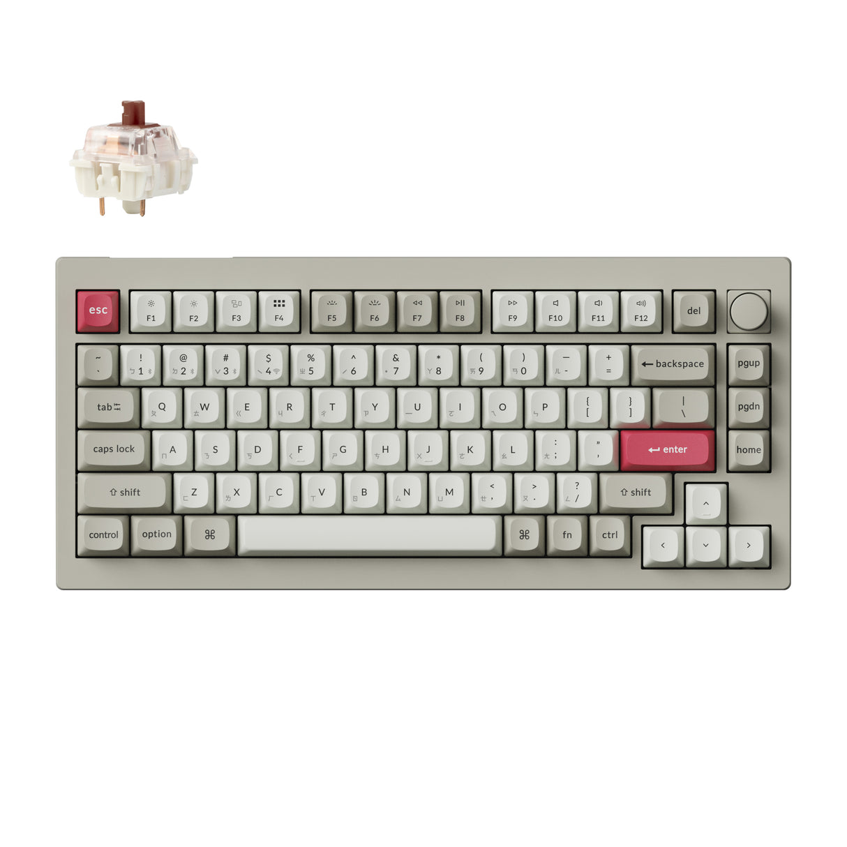 Keychron V1 Max QMK/VIA 無線客製化機械式鍵盤(注音版本)