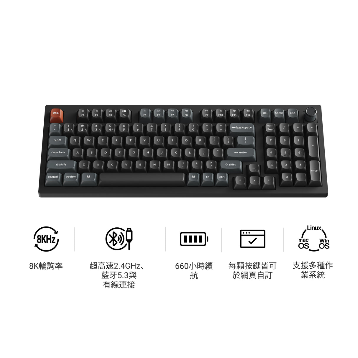 Keychron V5 Ultra 8K 無線客製化機械鍵盤(注音版本)