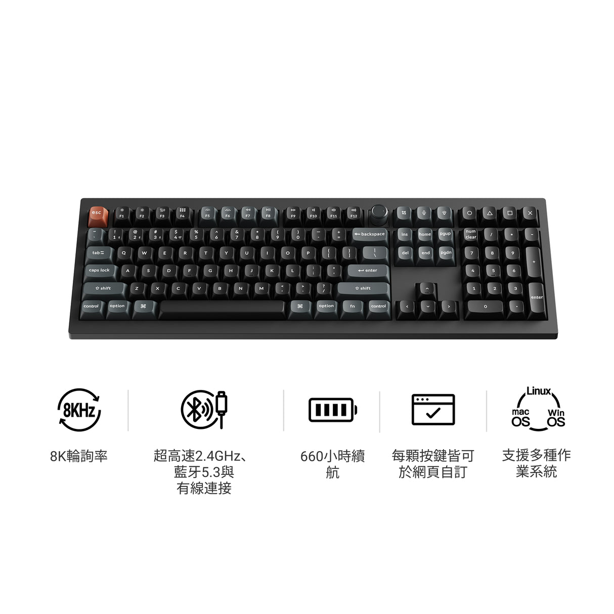 Keychron V6 Ultra 8K 無線客製化機械鍵盤(注音版本)