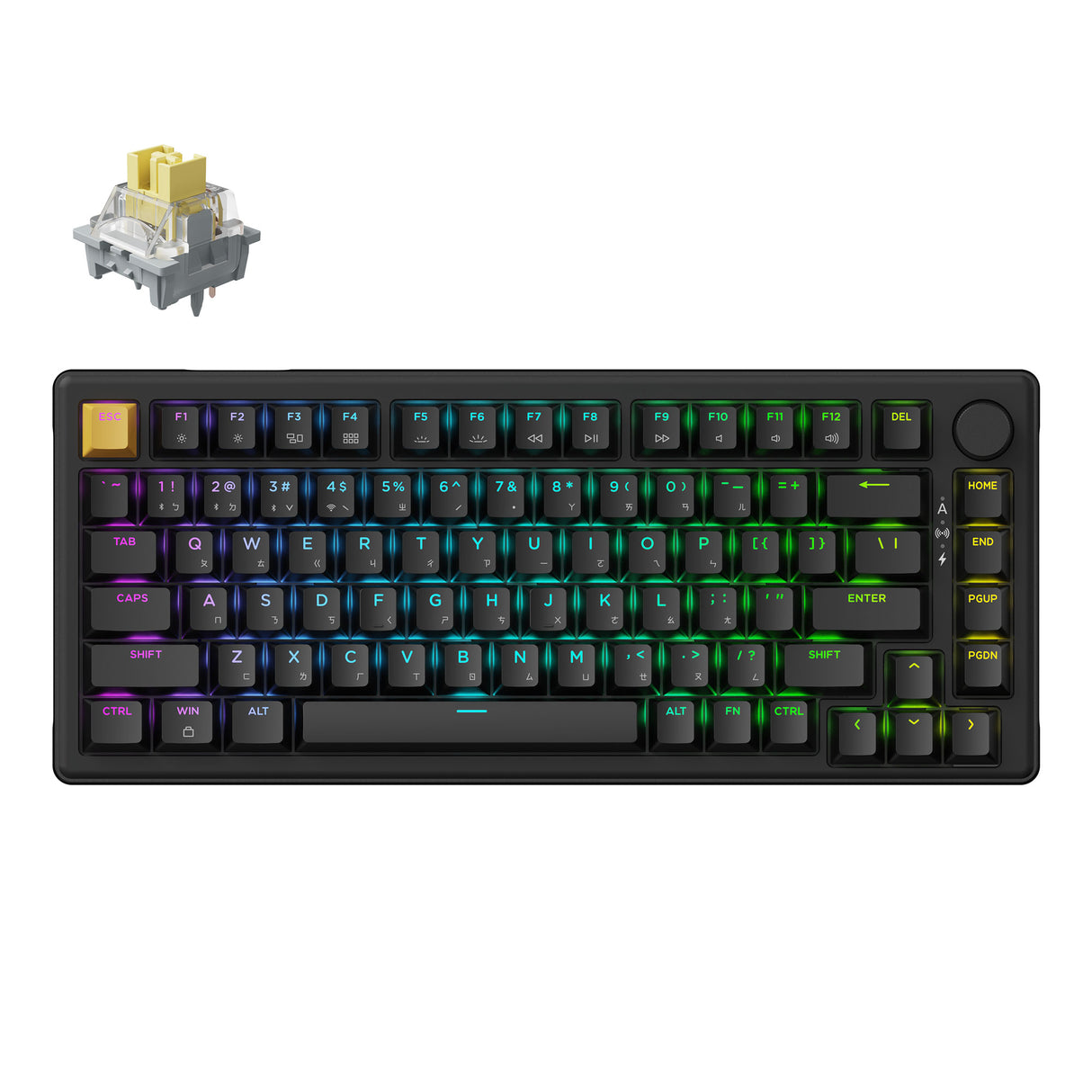 Keychron J2 QMK 無線機械鍵盤 含旋鈕 (注音版本)