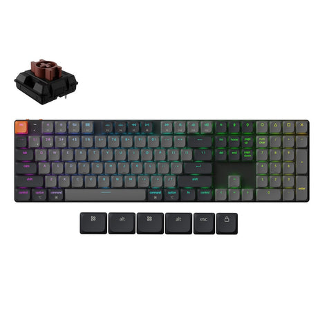 Keychron K5 QMK 矮軸 無線機械鍵盤 第二代(英文版本-送注音轉印貼紙)