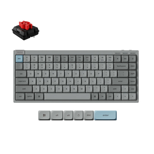 Keychron J9 Wireless Hot-swappable RGB Backlight Red Switch - Gray