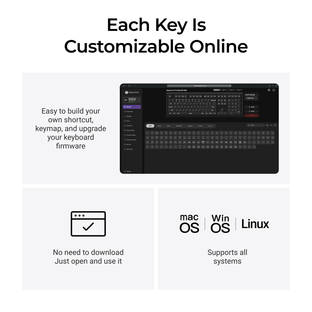 Keychron K10 Ultra 8K 無線客製化機械鍵盤(注音版本)