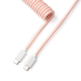 Keychron custom coiled aviator USB Type-C cable 8K version Light Pink color