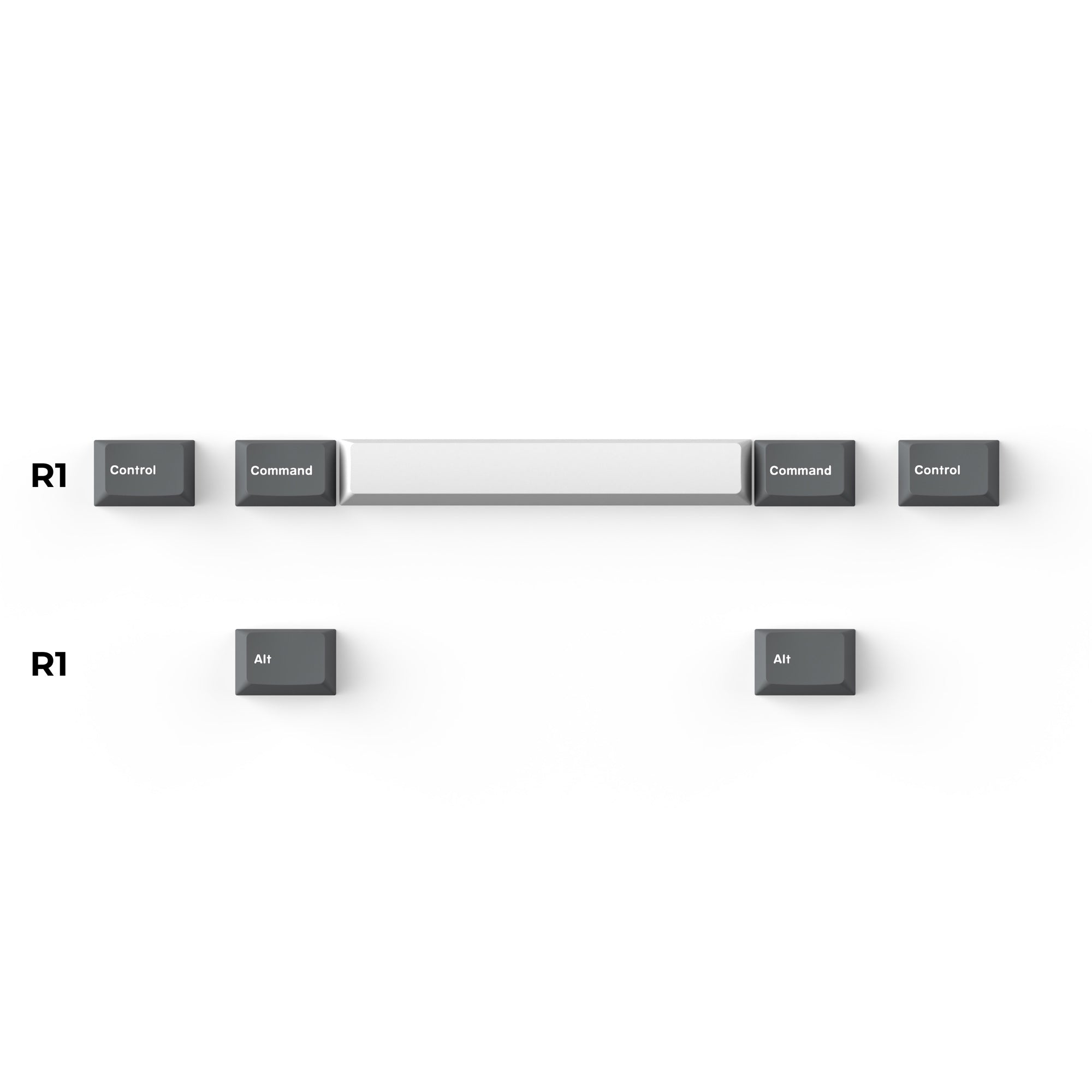 Cherry高度 雙色注塑 PBT材質 灰白藍三色鍵帽
