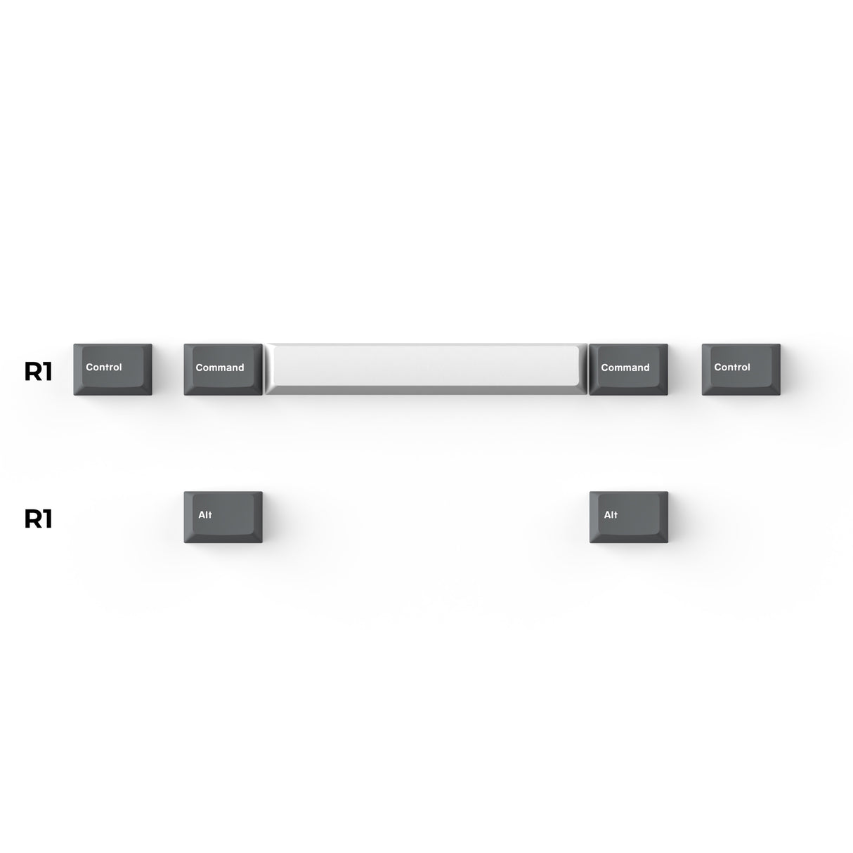 Cherry高度 雙色注塑 PBT材質 灰白藍三色鍵帽