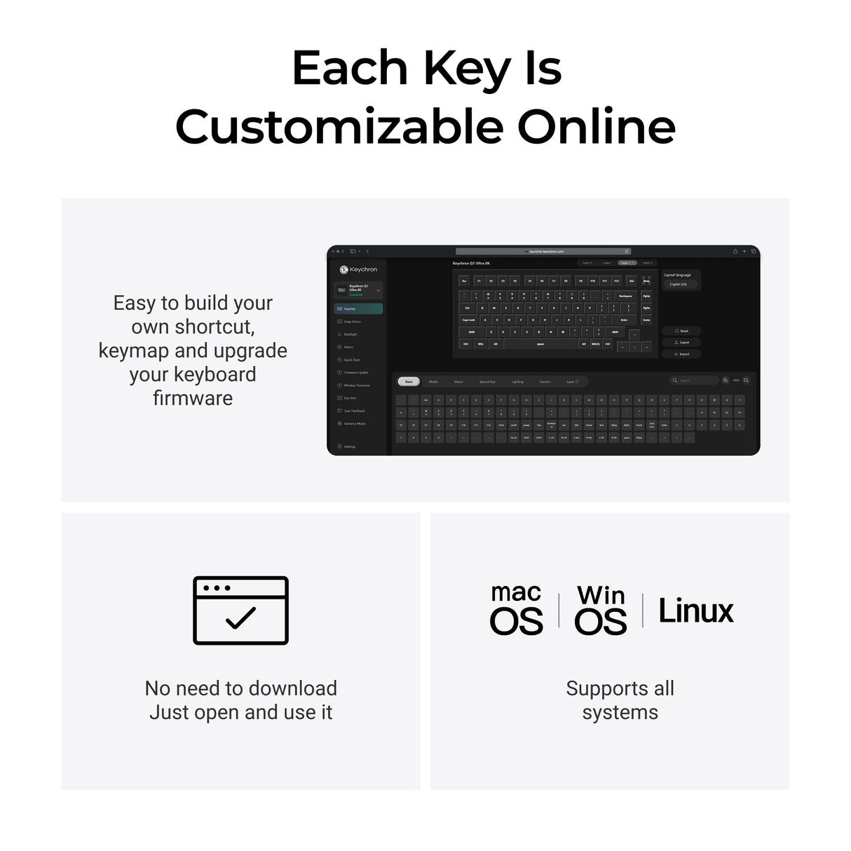 Keychron Q1 Ultra 8K 無線客製化機械鍵盤(注音版本)