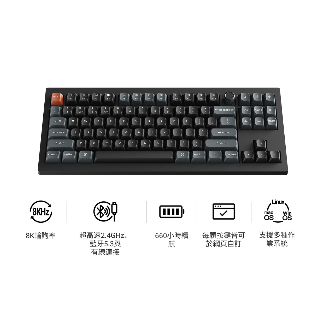 Keychron V3 Ultra 8K 無線客製化機械鍵盤(注音版本)